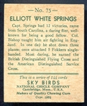 1934 National Chicle Sky Birds #75 Elliott White Springs