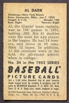 1952 Bowman #34 Al Dark