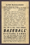 1952 Bowman #99 Clyde McCullough