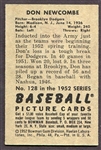 1952 Bowman #128 Don Newcombe