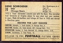 1952 Bowman Large #70 Gene Schroeder RC 