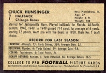 1952 Bowman Large #7 Chuck Hunsinger