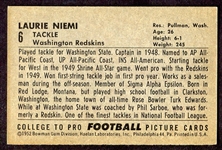 1952 Bowman Large #6 Laurie Niemi RC
