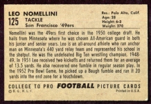 1952 Bowman Large #125 Leo Nomellini