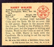 1950 Bowman #180 Harry Walker St. Louis Cardinals
