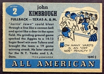 1955 Topps All-American #2 John Kimbrough