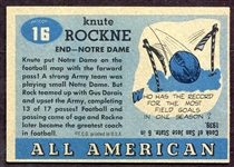 1955 Topps All-American #16 Knute Rockne