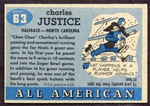 1955 Topps All-American #63 Charlie Justice