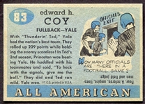 1955 Topps All-American #83 Ted Coy SP