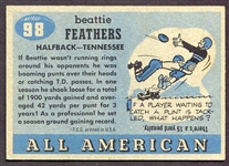 1955 Topps All-American #98 Beattie Feathers SP