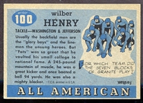 1955 Topps All-American #100 Fats Henry SP