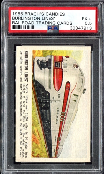 1955 Brachs Candy Burlington Lines PSA 5.5