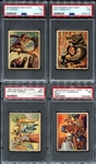 1949 Bowman Wild West C & D Series 4 Diff. All PSA 7's 