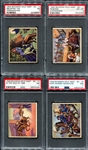 1949 Bowman Wild West D Series 4 Diff. PSA 6- 7's 