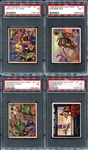 1949 Bowman Wild West F Series 4 Diff. PSA 7's 