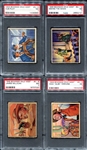 1949 Bowman Wild West G & H Series 4 Diff. PSA 7's 
