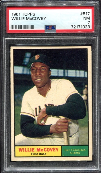 1961 Topps #517 Willie McCovey PSA 7