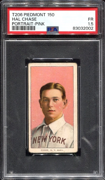 T206 Chase Portrait Pink Background PSA 1.5