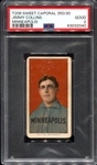 T206 Collins Minneapolis PSA 2 Print Error on Back