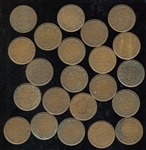 1909-1917 Canada One Cent Lot of 22 Coins
