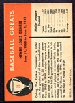 1961 Fleer #31 Lou Gehrig New York Yankees Nrmt