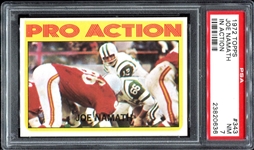 1972 Topps #343 Joe Namath In Action PSA 7