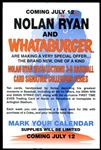 1993 Whataburger Nolan Ryan Recollections 3-D Promo Flyer