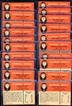 1961 Fleer Baseball Greats Lot of 20 Nicer Condition