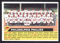 1956 Topps #72c Phillies No Date Team Left