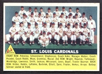 1956 Topps #134 St. Louis Cardinals Team