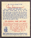 1949 Bowman #113 Ray Lamanno Cincinnati Reds