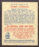 1949 Bowman #97 Danny Litwhiler Cincinnati Reds