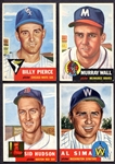 1953 Topps 4 Nicer Cards w/High #s
