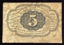 1862-63 5 Cent Fractional Currency 1st Issue Thomas Jefferson