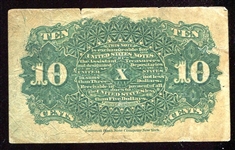 10 Cent Fractional Currency Note 4th Issue Lady Liberty
