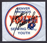 Randy Gradishar Autographed Denver Broncos Decal
