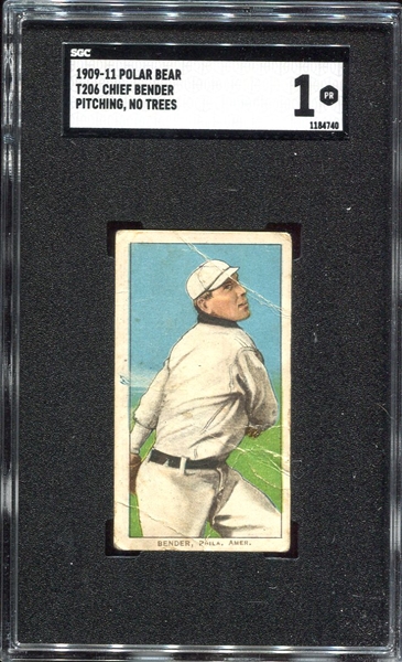 T206 Bender Pitching No Trees Polar Bear SGC 1