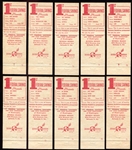 1960 Washington Redskins Matchbook Covers 10 of 20