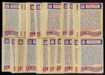 1972 Topps U. S. Presidents Complete Set of 43 