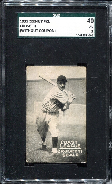 1931 Zeenut Frank Crosetti SGC 40