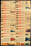 1955 Topps Rails and Sail Lot of 52 Nicer w/High #'s