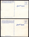 Circa 1940's Washington & Lincoln Flag Postcards