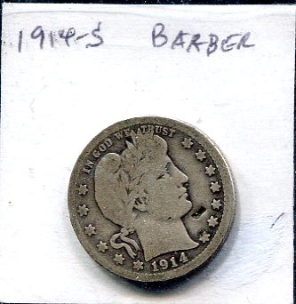 1914-S Barber Quarter