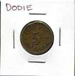 Dodie 5 Cent Trade Token