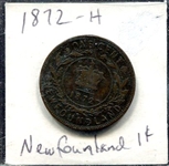 1872-H Newfoundland 1 Cent