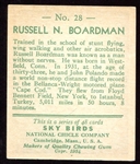 1934 Sky Birds #28 Russell N. Boardman