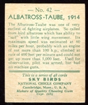 1934 Sky Birds #42 Albatross-Taube, 1914