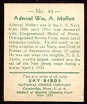 1934 Sky Birds #44 Admiral Wm. A Moffett