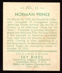 1933 Sky Birds #11 Norman Prince