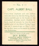 1933 Sky Birds #4 Capt. Albert Ball